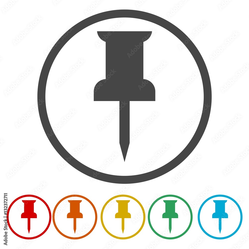 Pushpin Icon Vector, Vector push pin icon Pushpin Icon Vector, Vector push pin icon