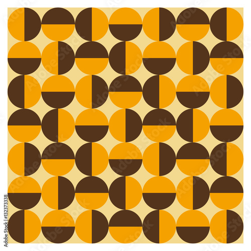 Background of seventies patterns on a wallpaper