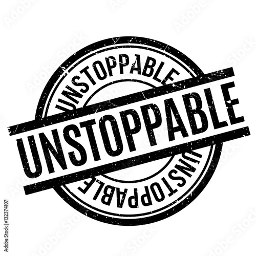 Unstoppable rubber stamp. Grunge design with dust scratches. Effects can be easily removed for a clean, crisp look. Color is easily changed.