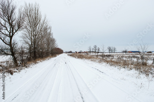 Snowed Road to the Farm