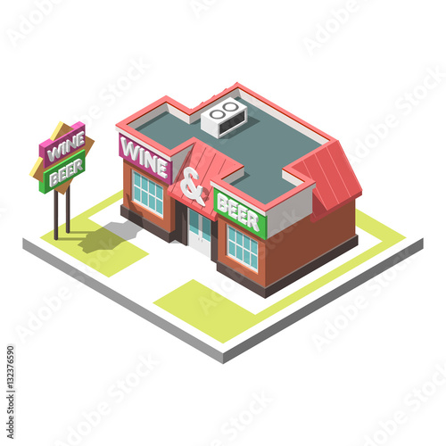 Vector isometric icon infographic 3d building