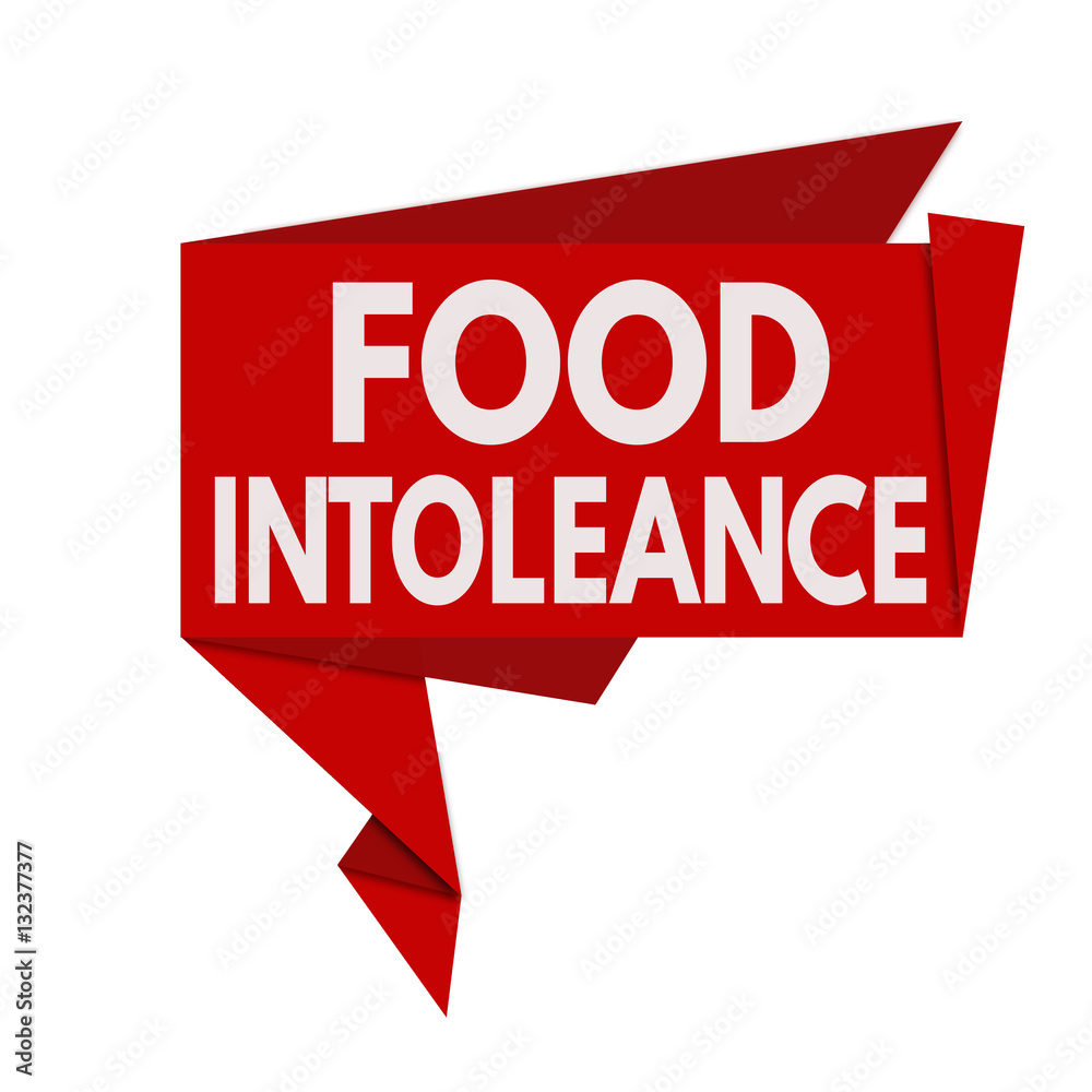 Food intolerance origami speech bubble Food intolerance origami speech bubble