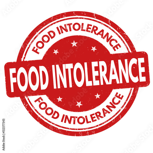 Food intolerance sign or stamp