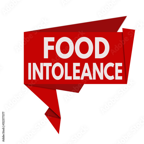 Food intolerance origami speech bubble
