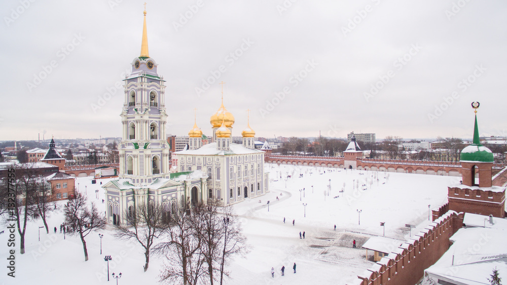 Tula Kremlin in winter aerial view 05.01.2017