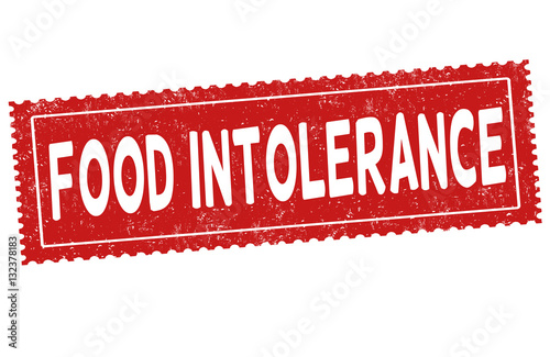 Food intolerance sign or stamp