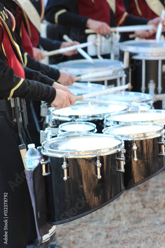Marching band tenor and snare drums
