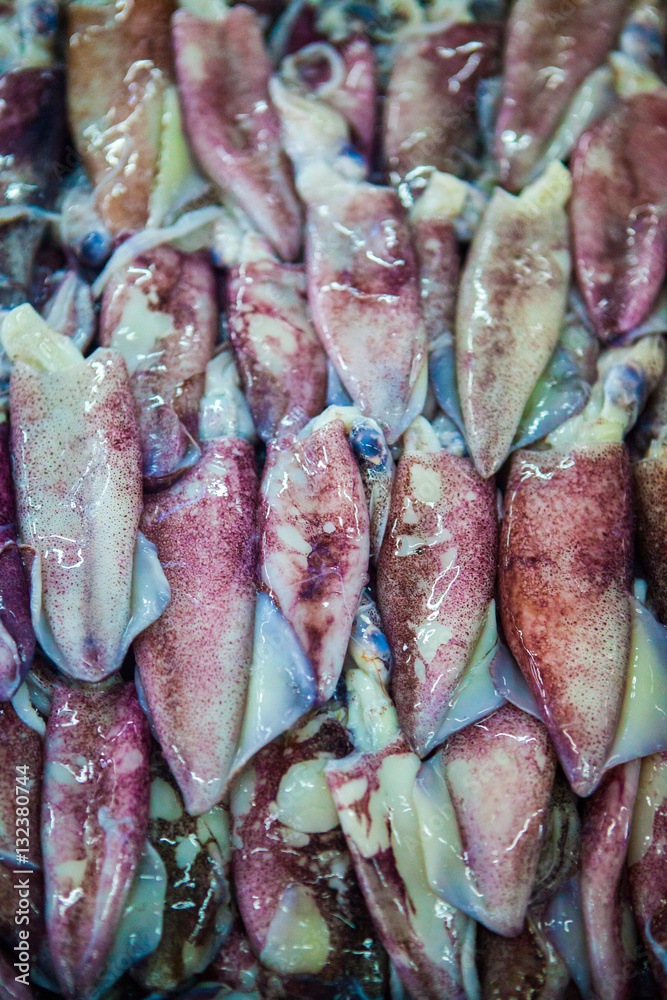 Obraz premium fish market abu dhabi, fish, market, fhish in ice, Shrims, seafo