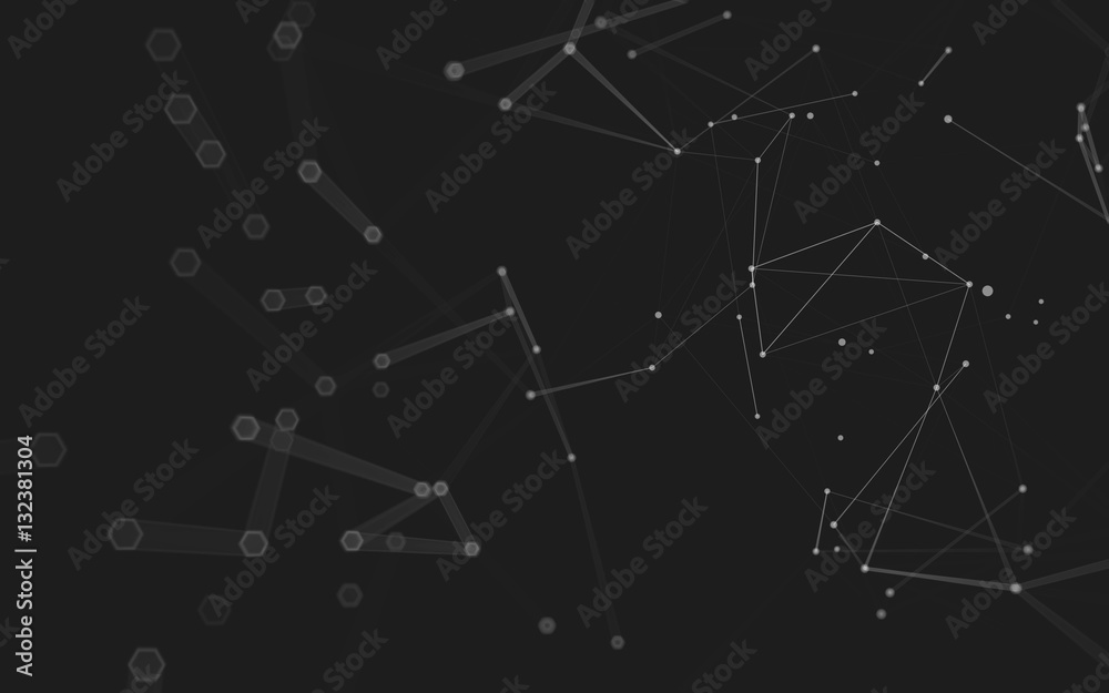 Abstract polygonal space low poly dark background, 3d rendering Abstract polygonal space low poly dark background, 3d rendering
