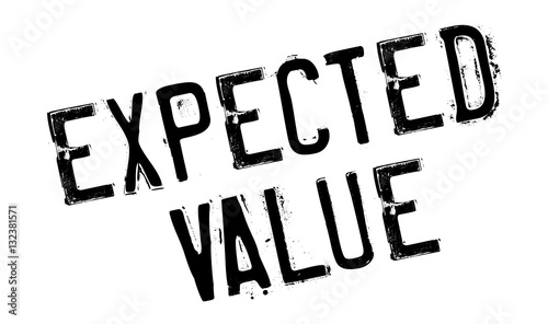 Expected Value rubber stamp. Grunge design with dust scratches. Effects can be easily removed for a clean, crisp look. Color is easily changed.