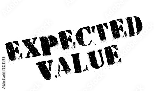 Expected Value rubber stamp. Grunge design with dust scratches. Effects can be easily removed for a clean, crisp look. Color is easily changed.