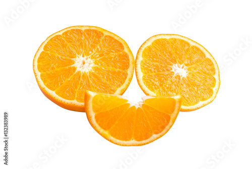 Fresh orange isolated on white background.  with clipping path 