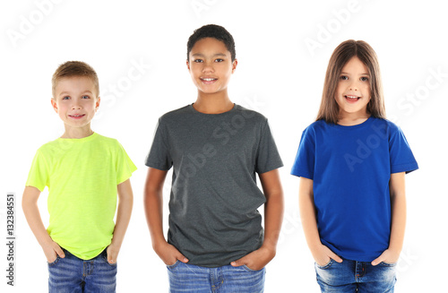 Children wearing different ...