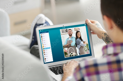 Video call and chat concept...