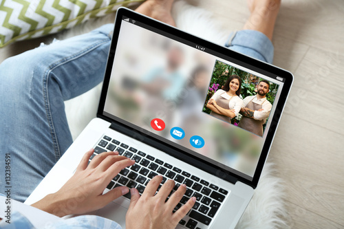 Video call and chat concept...