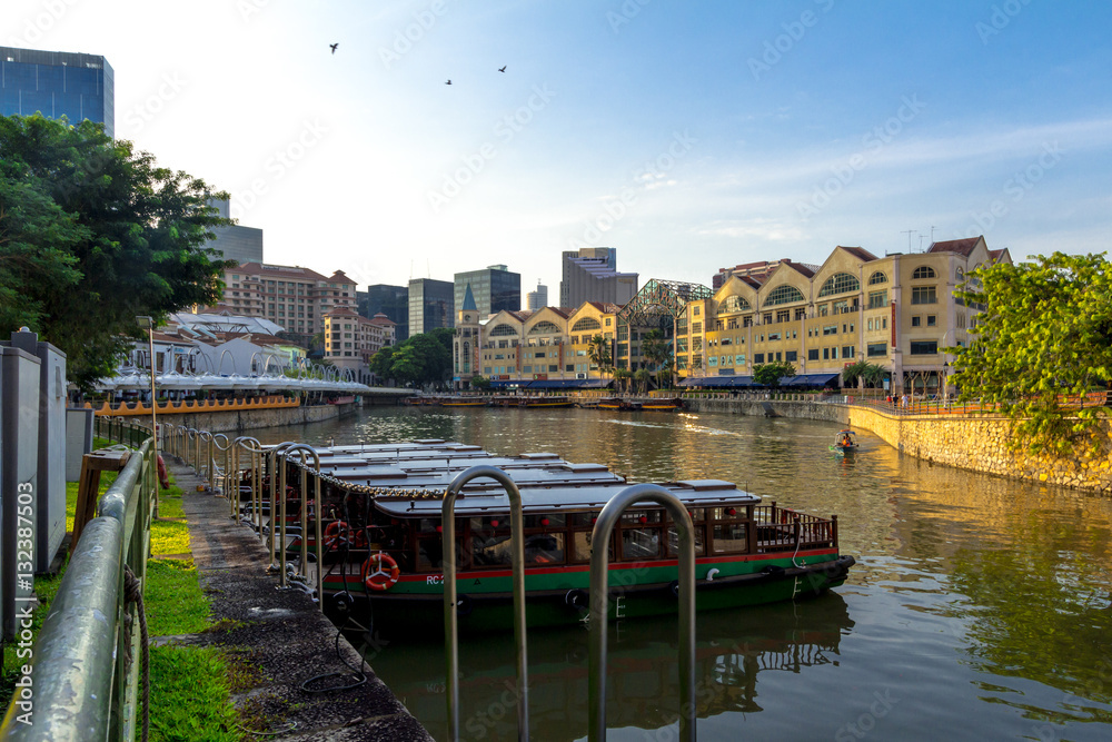 Obraz premium Singapore River Waterfront