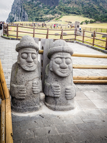 Twin Jeju idols  in Seongsan Ilchulbong (