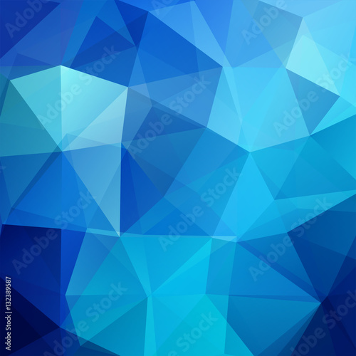 Polygonal blue vector background. Can be used in cover design  book design  website background. Vector illustration