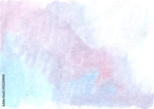 Hand drawn watercolor pastel red and blue painted texture quality diagonal position