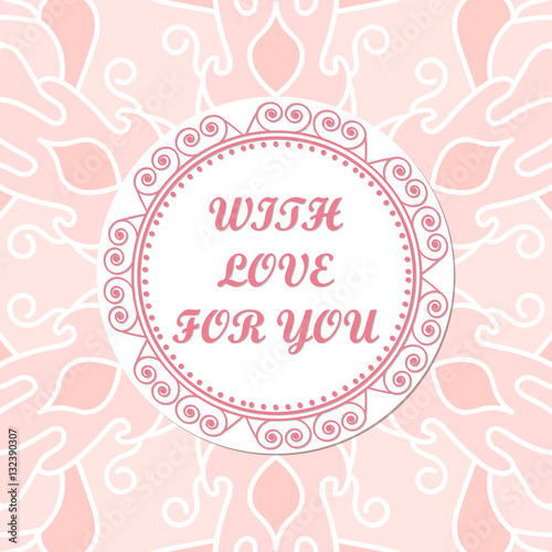 Holiday card for reetings with Valentine's Day