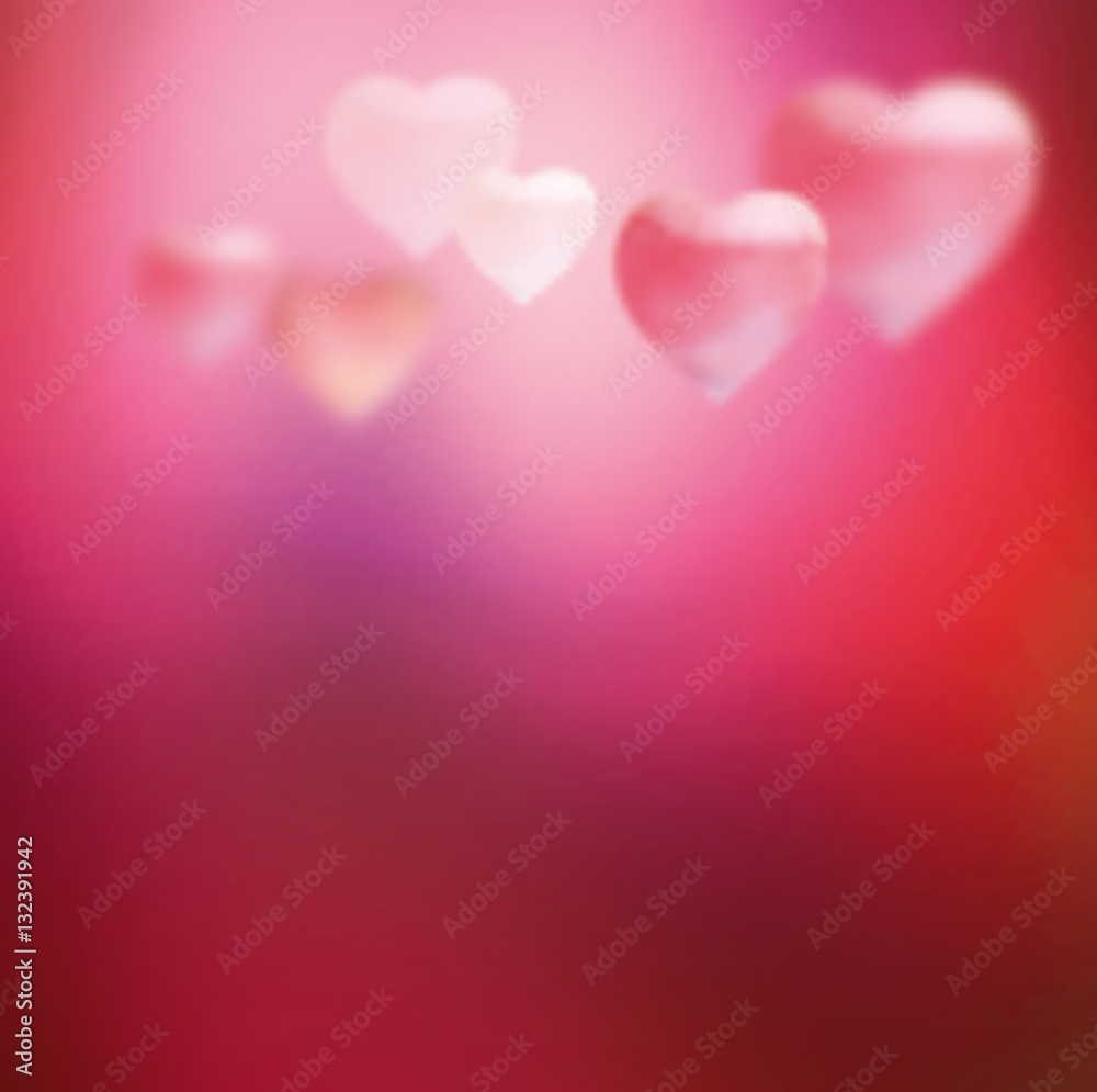 Pink. Blurred heart