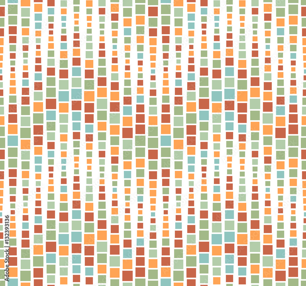 Seamless pattern. It consists of geometric elements having square shape, different size and color. On white background. Useful as design element for texture, pattern and artistic composition. Seamless pattern. It consists of geometric elements having square shape, different size and color. On white background. Useful as design element for texture, pattern and artistic composition.
