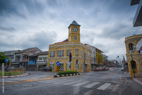 The old clock tower in Phuket, Thailand.