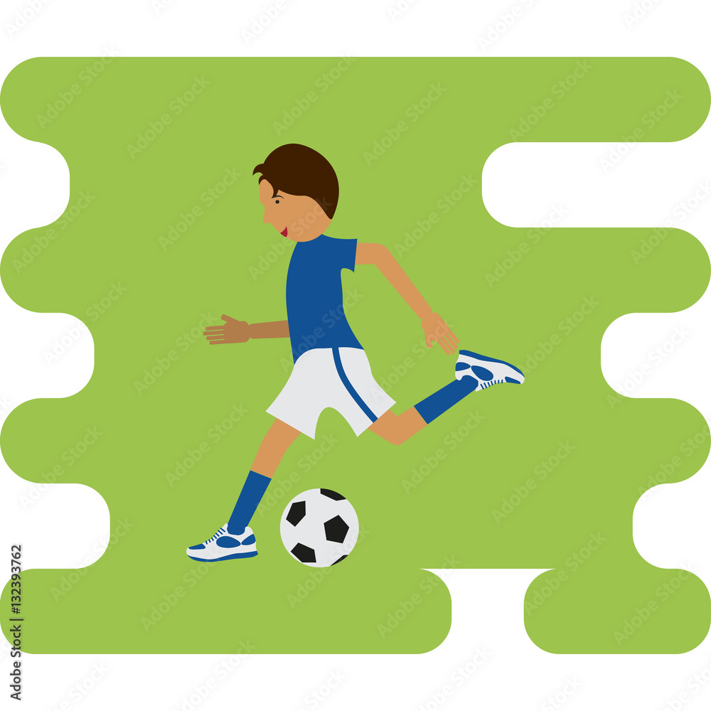 Illustration of soccer player in flat design style. eps10 Illustration of soccer player in flat design style. eps10
