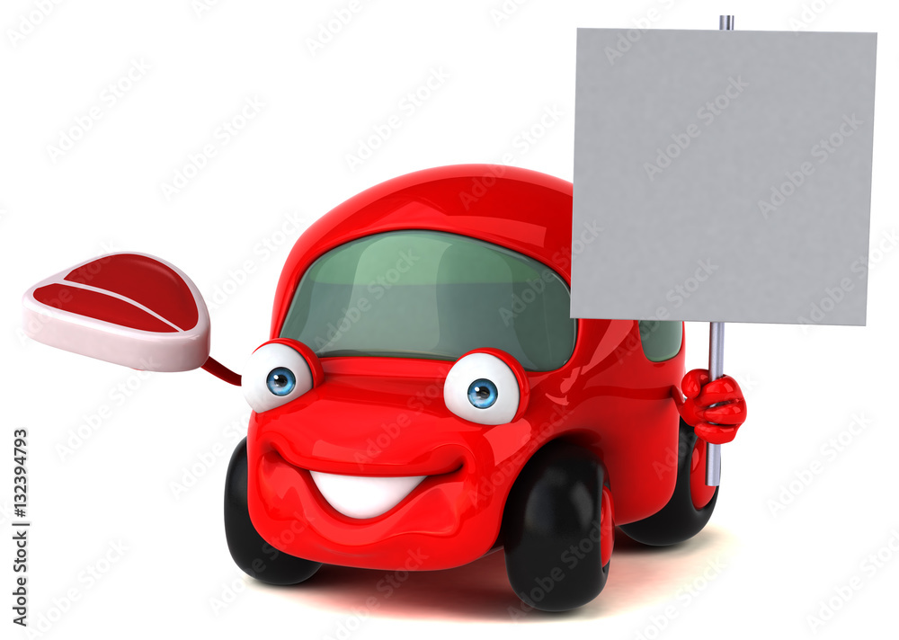 Fun car - 3D Illustration