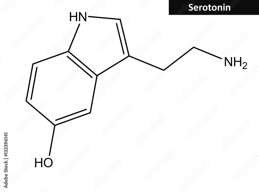 Fototapeta premium Molecular structure of serotonin