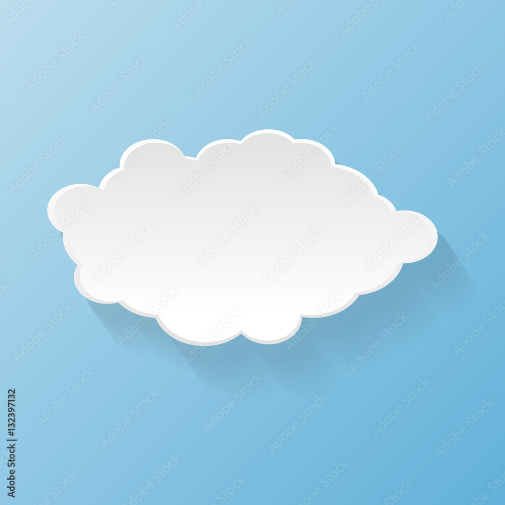 Cloud vector icon isolated on blue background eps 10 Cloud vector icon isolated on blue background eps 10