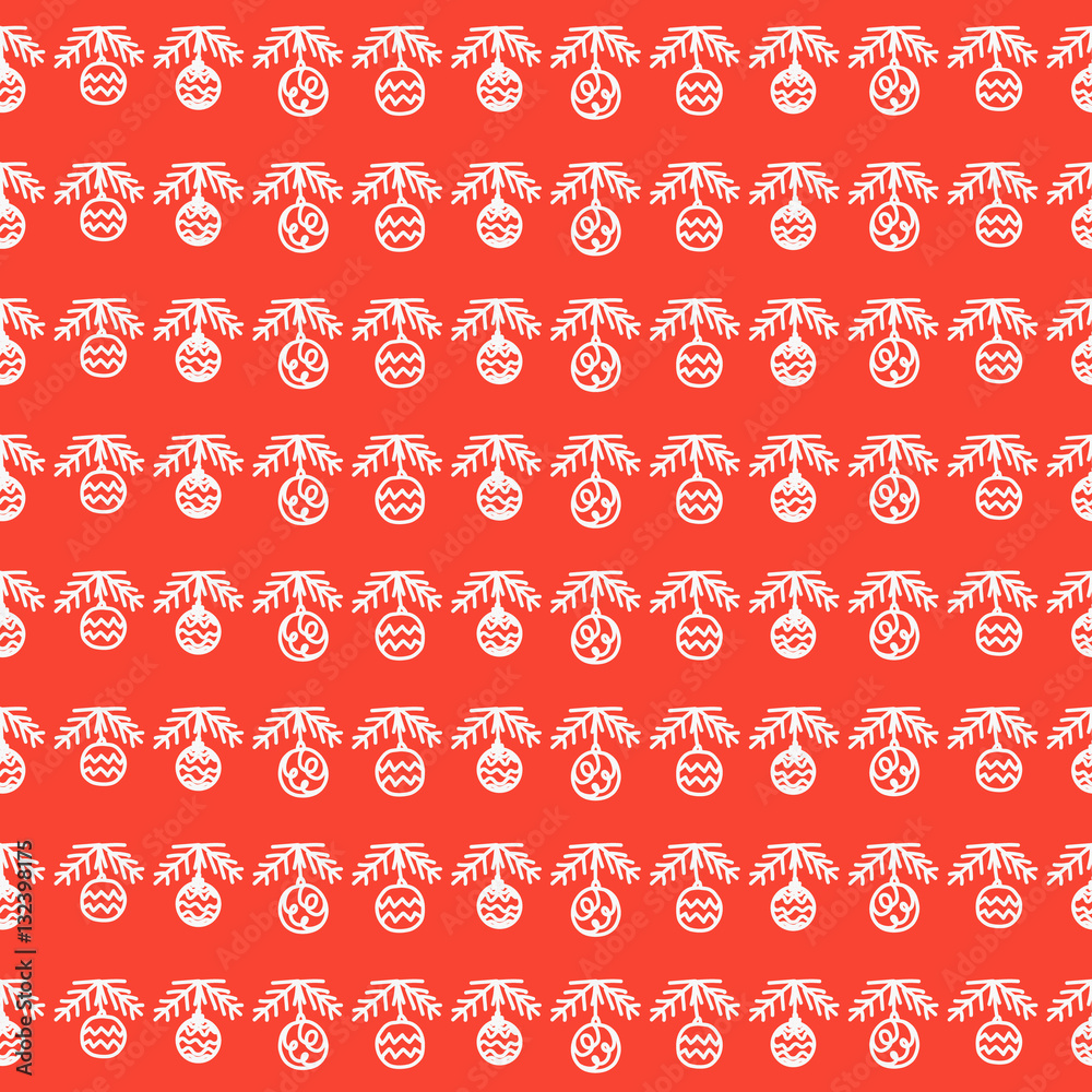 Different doodle christmas vector decor. Vector seamless christm Different doodle christmas vector decor. Vector seamless christm