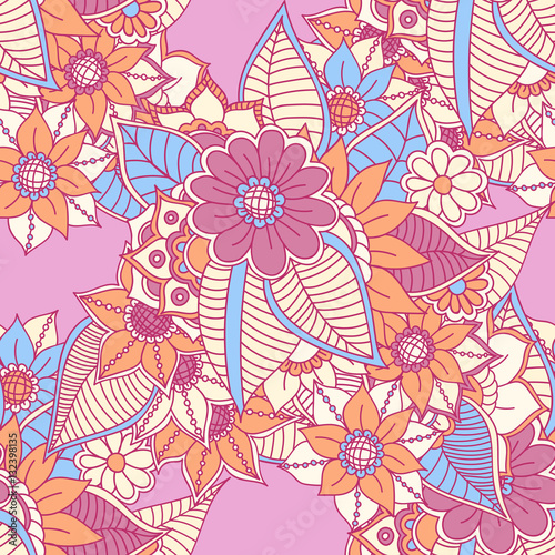 Zentangle abstract flowers. Doodle flower. Vector illustration