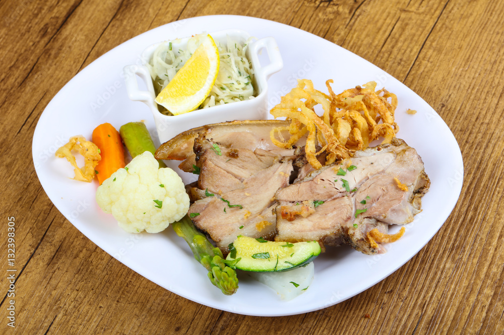 Czech cuisine - roasted pork Czech cuisine - roasted pork