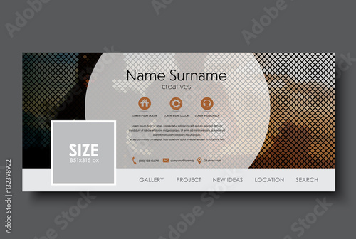 Template banner for social network.