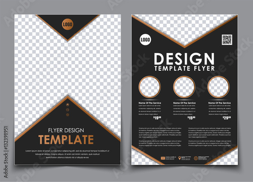 Template black A4 brochures.