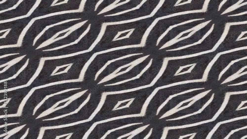 Abstract background rolling in seamless loop. Natural fur kaleidoscopic pattern. Animation of abstract background shapes. Natural exotic oriental pattern originally based on zebra stripes. Abstract background rolling in seamless loop. Natural fur kaleidoscopic pattern. Animation of abstract background shapes. Natural exotic oriental pattern originally based on zebra stripes.