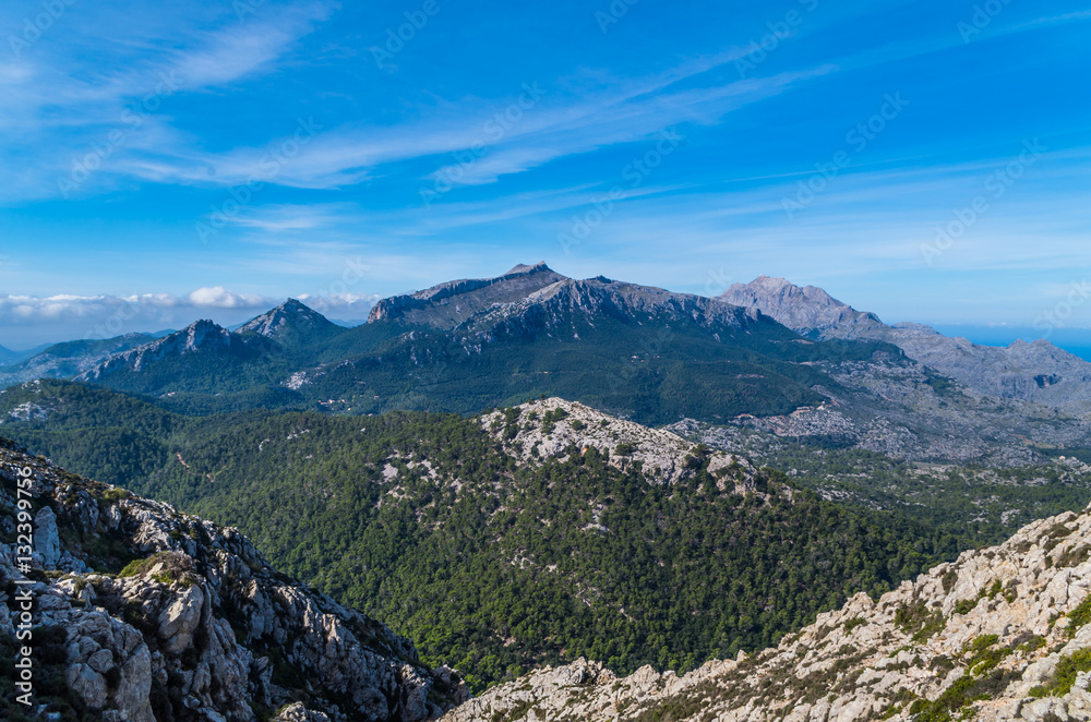 Puig de Massanella and Major in Tramuntana mountains, Mallorca, Spain