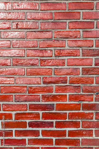 old red grunge brick wall photo