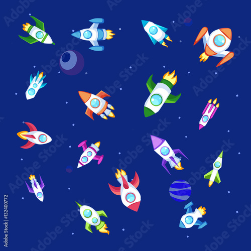 Rocket vector icons