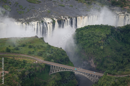 Fototapeta Naklejka Na Ścianę i Meble -  Victoria Falls from the Air, Zambia/Zimbabwe