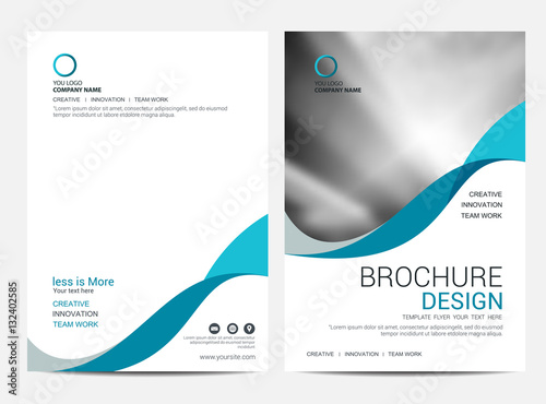 Fotomurale Brochure template flyer background for business design