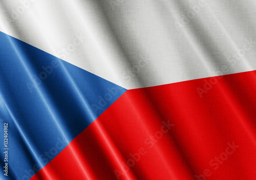 Czech Republic waving flag close