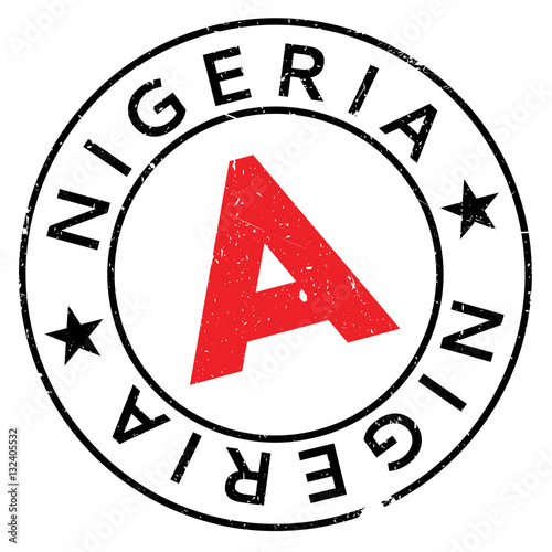 Nigeria stamp rubber grunge