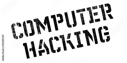 Computer Hacking rubber stamp. Grunge design with dust scratches. Effects can be easily removed for a clean, crisp look. Color is easily changed.