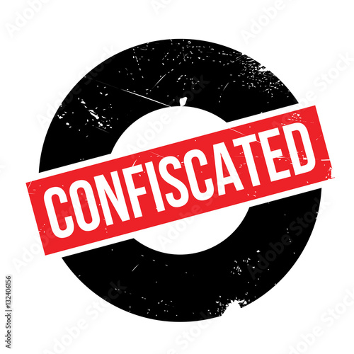 Confiscated rubber stamp. Grunge design with dust scratches. Effects can be easily removed for a clean, crisp look. Color is easily changed.