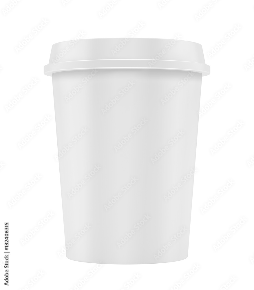 Paper coffee cup isolated on white background. 3d rendering Paper coffee cup isolated on white background. 3d rendering