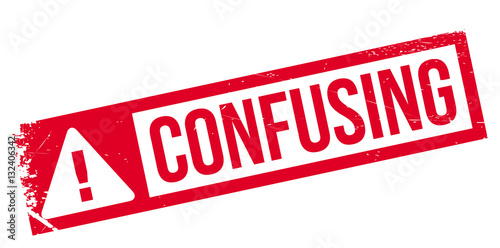 Confusing rubber stamp. Grunge design with dust scratches. Effects can be easily removed for a clean, crisp look. Color is easily changed.
