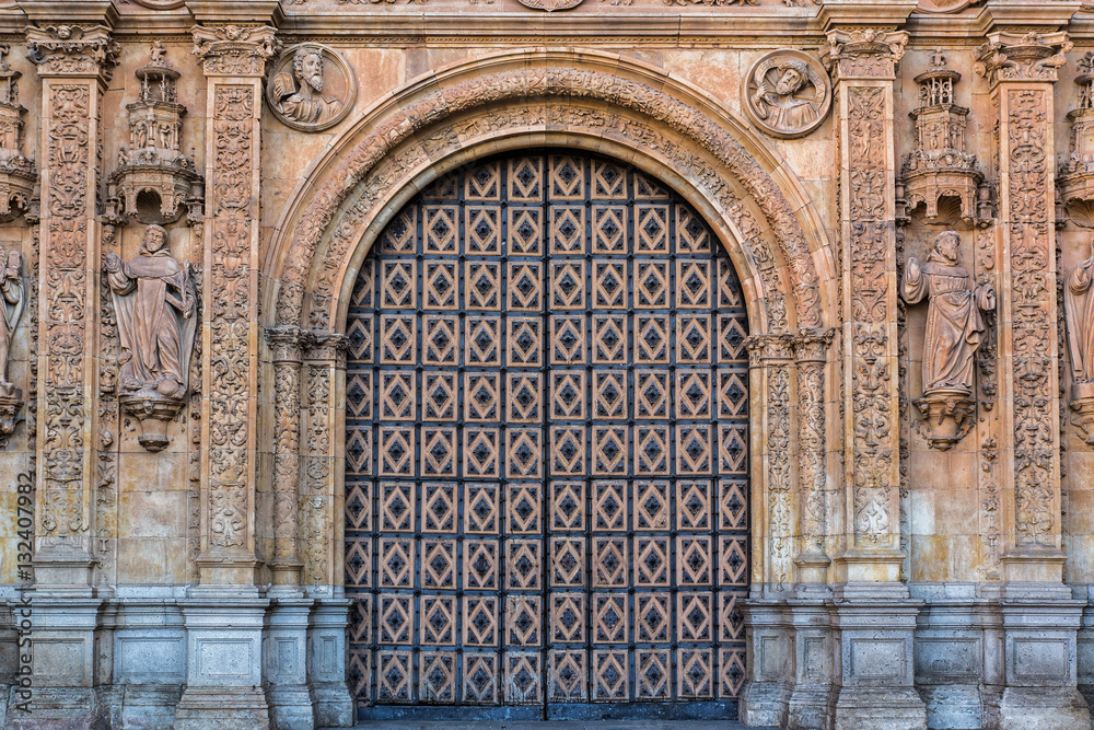 Entry into the convent of San Esteban in Salamanca. Spain.