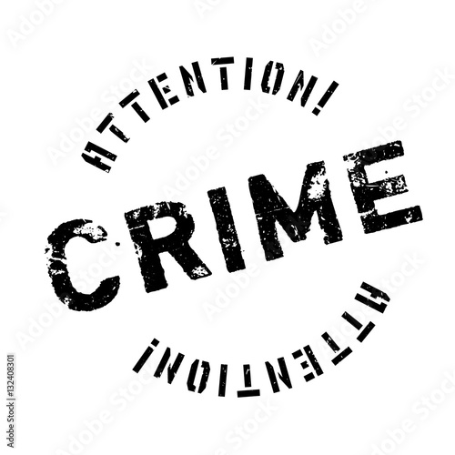 Crime rubber stamp. Grunge design with dust scratches. Effects can be easily removed for a clean, crisp look. Color is easily changed.